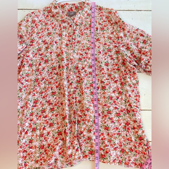 J. Jill Floral Button Down Top Long sleeve Boho Women’s XL Cottagecore Fairy - Picture 3 of 9